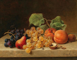Emilie Preyer - Still Life with Grapes Peaches a Pear and Nuts.webp