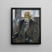 Georges Clemenceau 1841-1929 sidder i en bil, der kører ned ad Champs-Élysées - Emmanuel Gondouin — indrammet kunstværk på væggen