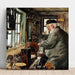Reproduktion af maleriet En Drejer ved sin Drejebænk - Laurits Andersen Ring