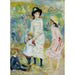 Reproduktion af maleriet Børne ved havkysten, Guernsey - Pierre-Auguste Renoir