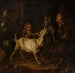 Børn fodrer geder - Johann Heinrich Roos — visning af kunstværket