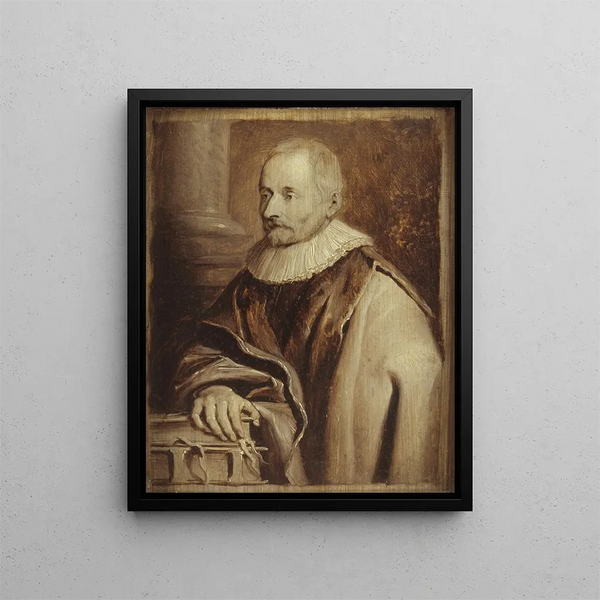 Portrait af Balthasar I Moretus - Erasmus Quellinus den Yngre — indrammet kunstværk på væggen