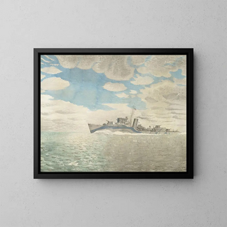 HMS Tetcott - Eric Ravilious — indrammet kunstværk på væggen