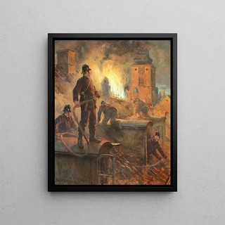 Erik Henningsen - Ildebrand i Nrheden af St Petri Kirke.webp