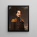 Oscar I. kongen af Sverige og Norge 1844-1859 - Erik Wahlbergson — indrammet kunstværk på væggen