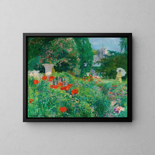 Ernest Jean Joseph Godfrinon - Elegant Dans Le Champ De Coquelicots.webp