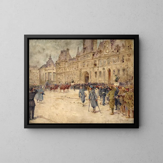 Ernest Jean delahaye - Les mutils assistent aux obsques du gnral Gallini sur la place de lHteldeVille 1er juin 1916.webp