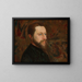 Portrait af Georges Seurat - Ernest Joseph Laurent — indrammet kunstværk på væggen