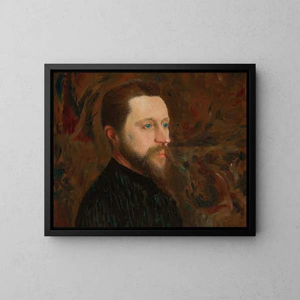 Portrait af Georges Seurat - Ernest Joseph Laurent — indrammet kunstværk på væggen