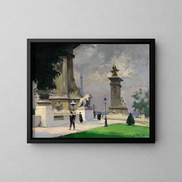 L'Entrée du Pont Alexandre III - Ernest Jules Renoux — indrammet kunstværk på væggen