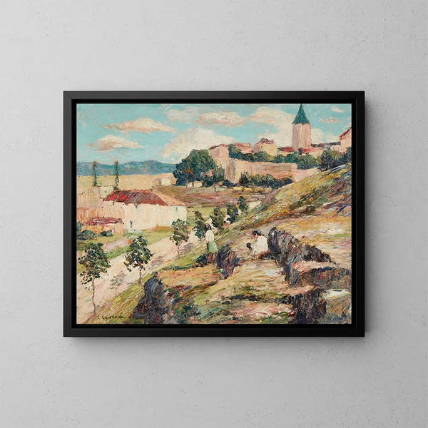 En solrig dag i Sevilla - Ernest Lawson — indrammet kunstværk på væggen