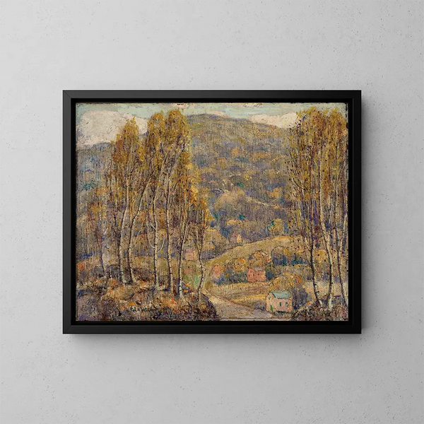 Hêtres - Ernest Lawson — indrammet kunstværk på væggen