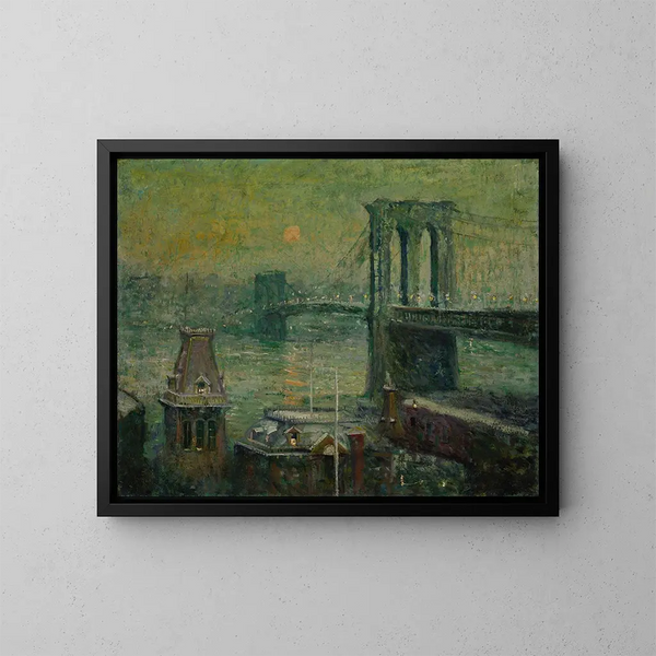 Pont de Brooklyn - Ernest Lawson — indrammet kunstværk på væggen