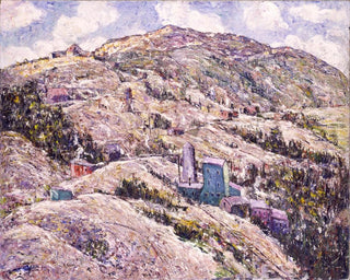 L'exploitation de l'or à Cripple Creek - Ernest Lawson — visning af kunstværket