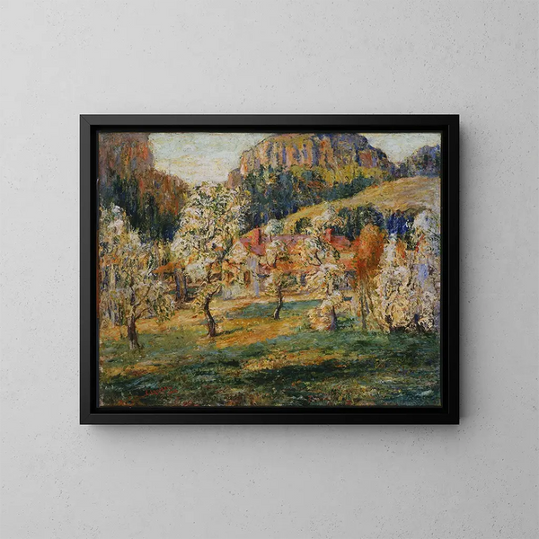 Mai dans les montagnes - Ernest Lawson — indrammet kunstværk på væggen