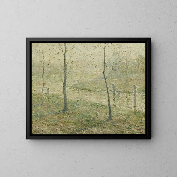 Brume du matin - Ernest Lawson — indrammet kunstværk på væggen