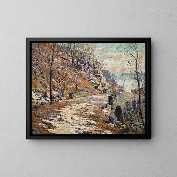 Rute langs palisaderne - Ernest Lawson — indrammet kunstværk på væggen