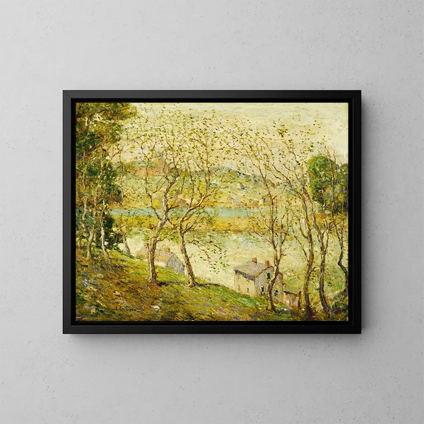 Forår ved Harlem-floden - Ernest Lawson — indrammet kunstværk på væggen