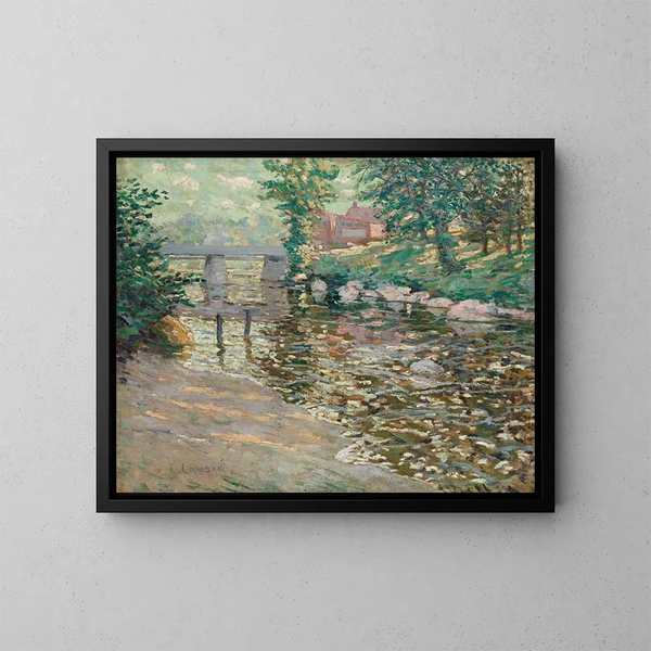 La rivière Bronx - Ernest Lawson — indrammet kunstværk på væggen