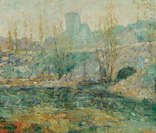 Ernest Lawson - The Pond and Gapstow Bridge New York City.webp