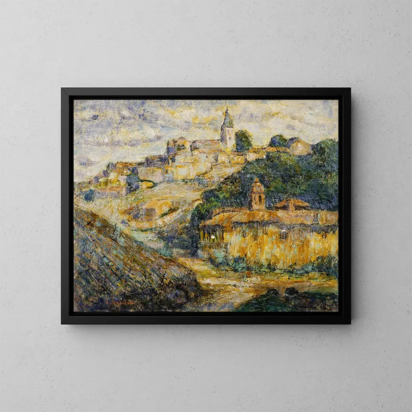 Skumring i Spanien - Ernest Lawson — indrammet kunstværk på væggen