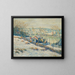 Vinter ved Harlem-floden øverst - Ernest Lawson — indrammet kunstværk på væggen