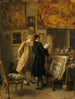 En kunstner, der viser sit arbejde - Ernest Meissonier — visning af kunstværket
