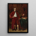 Diderot og hans skriver - Ernest Meissonier — indrammet kunstværk på væggen