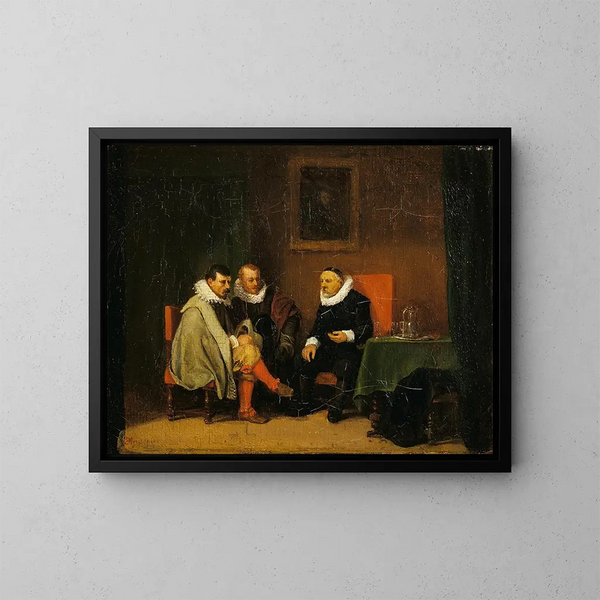 Bourgeois nederlandsk - Ernest Meissonier — indrammet kunstværk på væggen