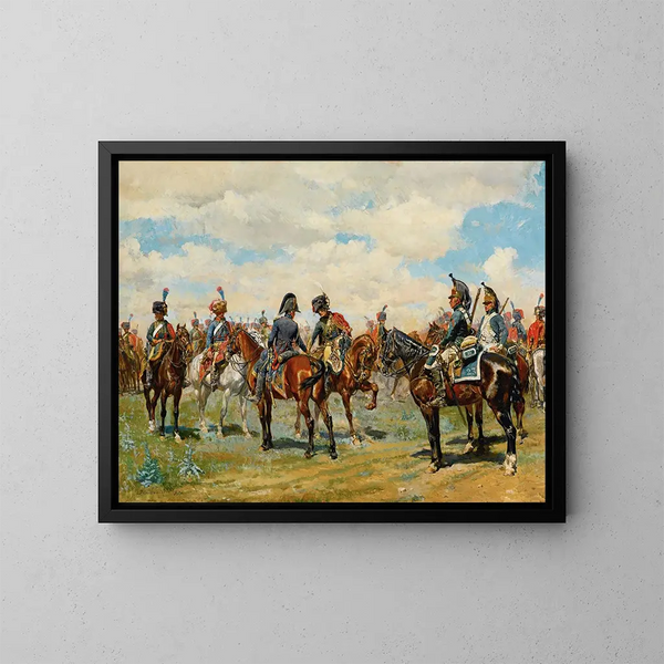 Les Deux Amis - Ernest Meissonier — indrammet kunstværk på væggen