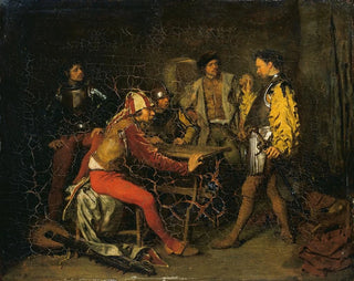 La salle de garde - Ernest Meissonier — visning af kunstværket