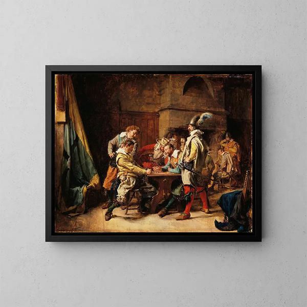 Le jeu perdu - Ernest Meissonier — indrammet kunstværk på væggen