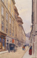 La rue Dorothée à Vienne med det gamle pantelån - Ernst Graner — visning af kunstværket