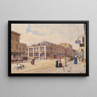 Ernst Graner - Die Schwendergasse In Wien Mit Schwenders Colosseum.webp