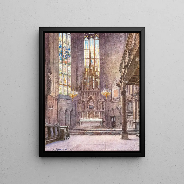 Nordchor af Stephansdom - Ernst Graner — indrammet kunstværk på væggen