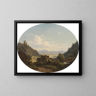Vallée de Sernitz - Ernst Gustav Doerell — indrammet kunstværk på væggen