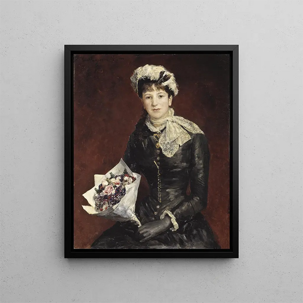Mademoiselle Anna Bagge née Heyman - Ernst Josephson — indrammet kunstværk på væggen
