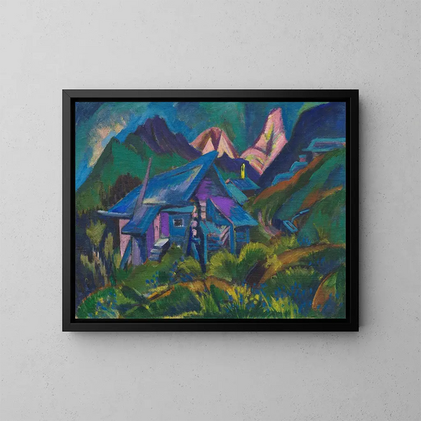 Alphtten og Tinzenhorn - Ernst Ludwig Kirchner — indrammet kunstværk på væggen