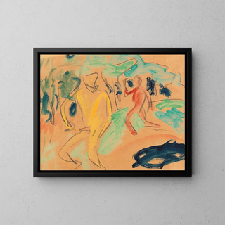 Ernst Ludwig Kirchner - Badende Figuren in Bewegung.webp