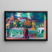 Bâle med Rhinen - Ernst Ludwig Kirchner — indrammet kunstværk på væggen