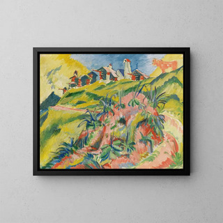 Ernst Ludwig Kirchner - Bergdorf mit rosa Kuh.webp