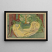 Trois nøgne i skoven - Ernst Ludwig Kirchner — indrammet kunstværk på væggen