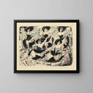 Ernst Ludwig Kirchner - Fnf Tnzerinnen in Parade  Fnf Spagattnzerinnen.webp
