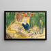 Kirchner og Dodo på Café Dresden - Ernst Ludwig Kirchner — indrammet kunstværk på væggen