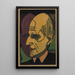 Tête du Dr Bauer Farbstock II - Ernst Ludwig Kirchner — indrammet kunstværk på væggen