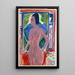 Kvinde nøgen ved vinduet - Ernst Ludwig Kirchner — indrammet kunstværk på væggen