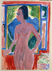 Kvinde nøgen ved vinduet - Ernst Ludwig Kirchner — visning af kunstværket