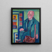Portrait af Dr. Carl Hagemann - Ernst Ludwig Kirchner — indrammet kunstværk på væggen