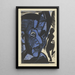 Selvportræt Melankoli af bjergene - Ernst Ludwig Kirchner — indrammet kunstværk på væggen