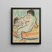 slappet og liggende nøglen på sengen - Ernst Ludwig Kirchner — indrammet kunstværk på væggen